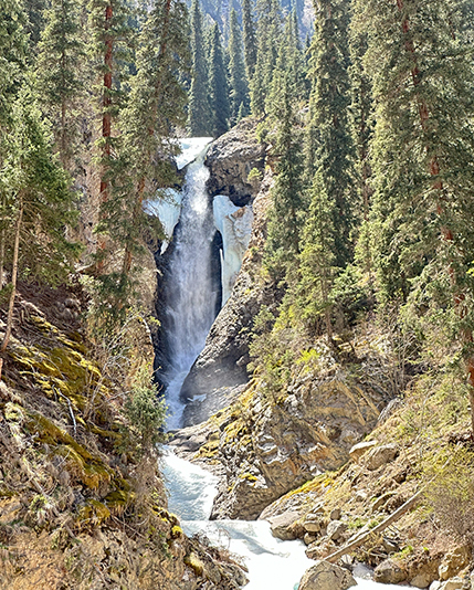 View of the mountains of Kyrgyzstan